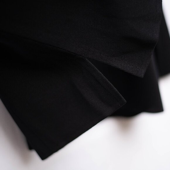 Misook Petite XS Black Knit Skirt Suit 2 Pc One Button Blazer Goth Minimalist - Picture 7 of 16